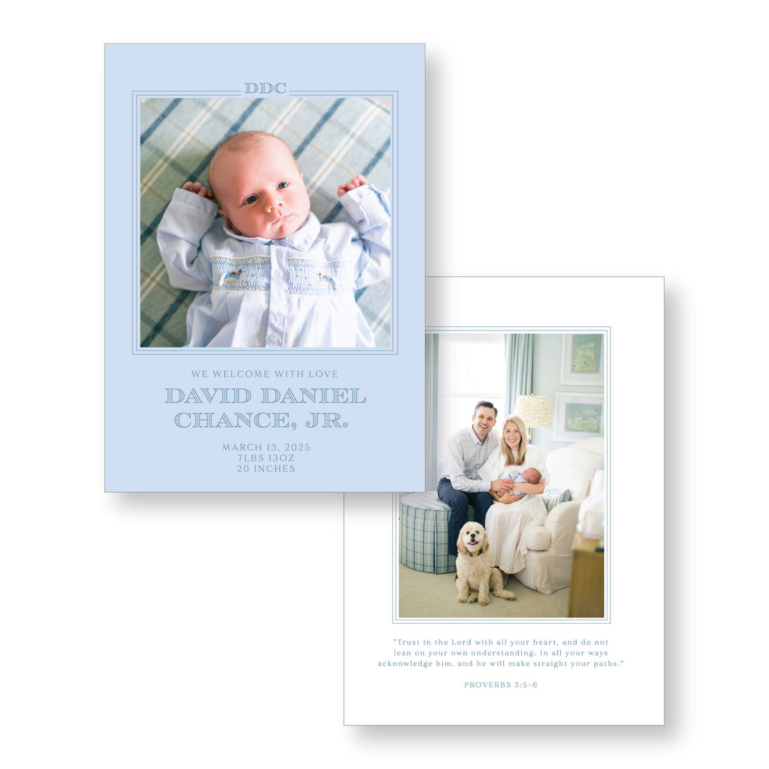 Initials Birth Announcement
