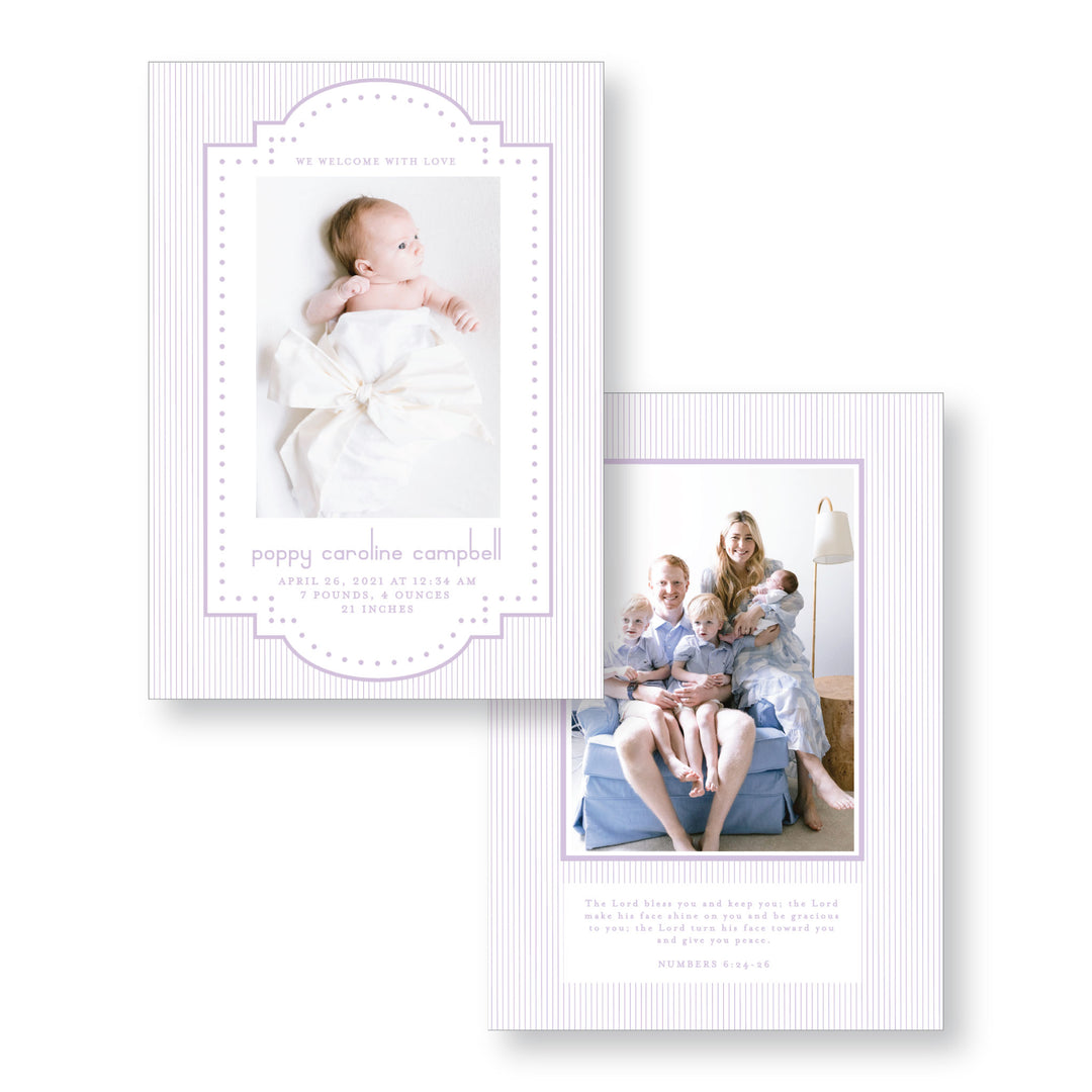 Poppy Birth Announcement