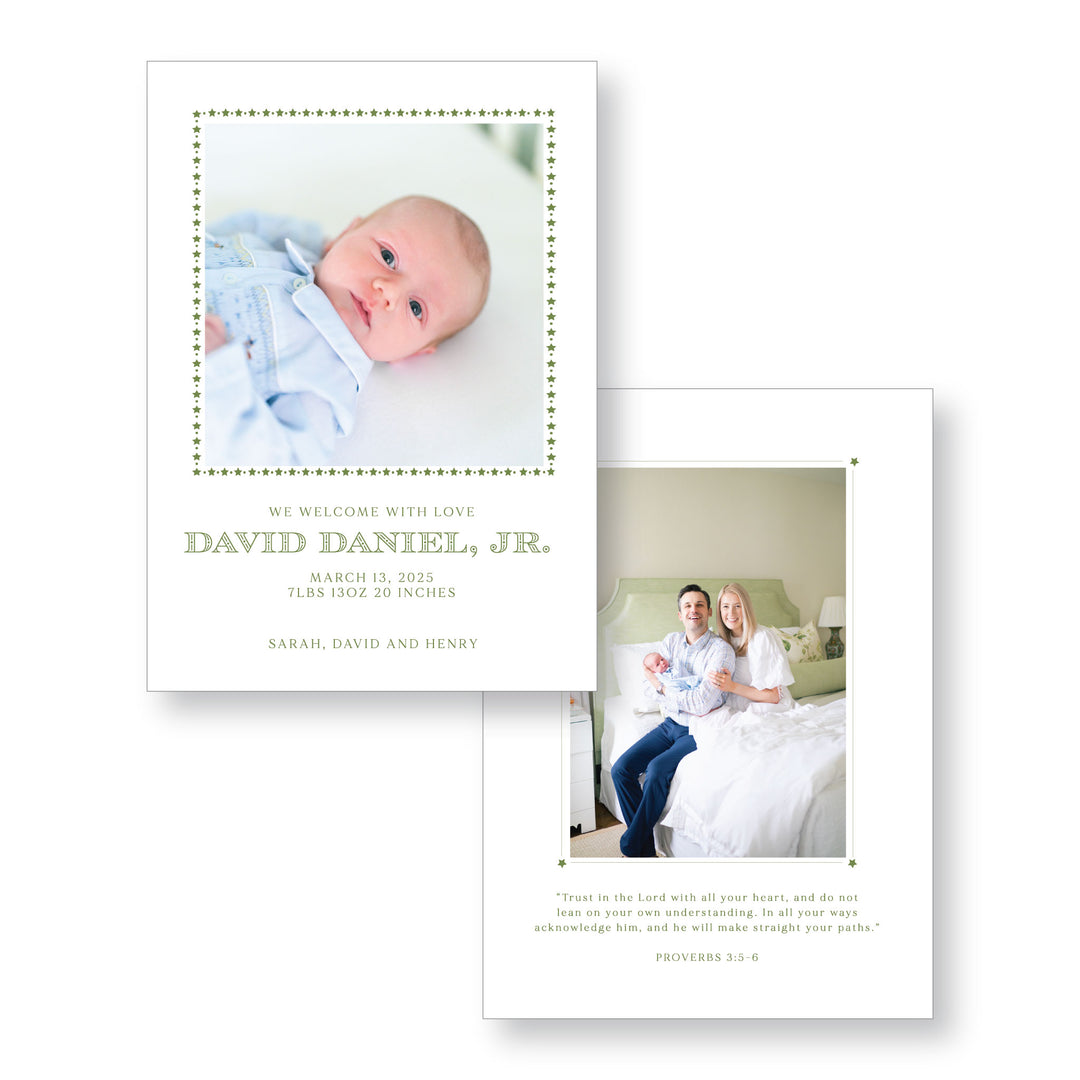 Star Border Birth Announcement