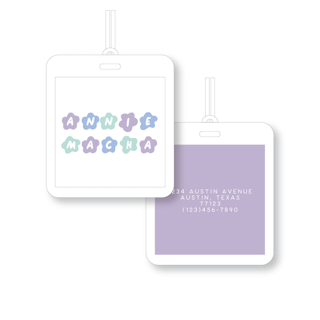 Flower Laminated Tag