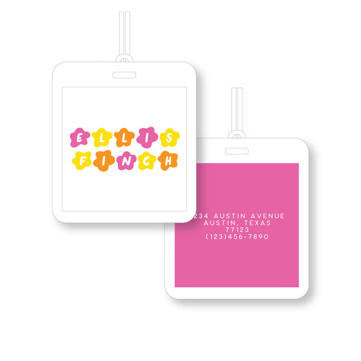 Flower Laminated Tag