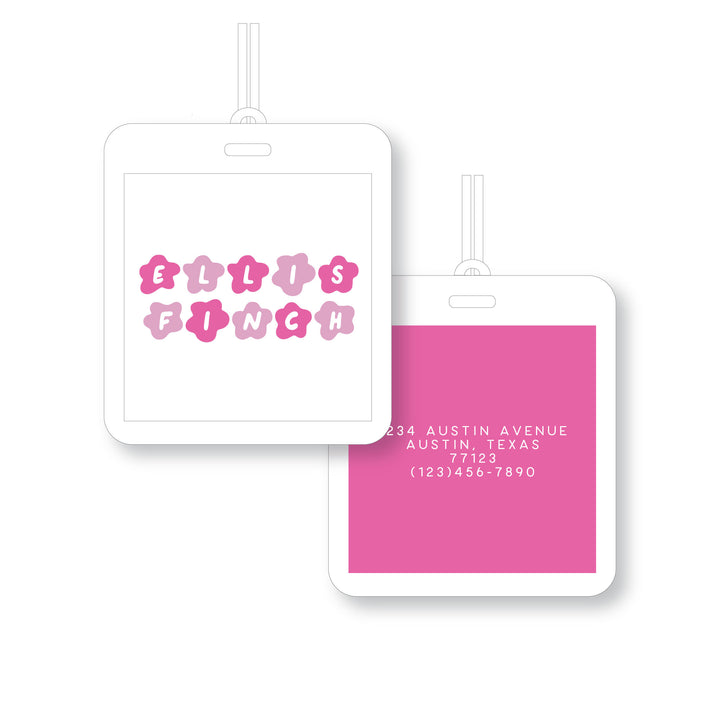 Flower Laminated Tag