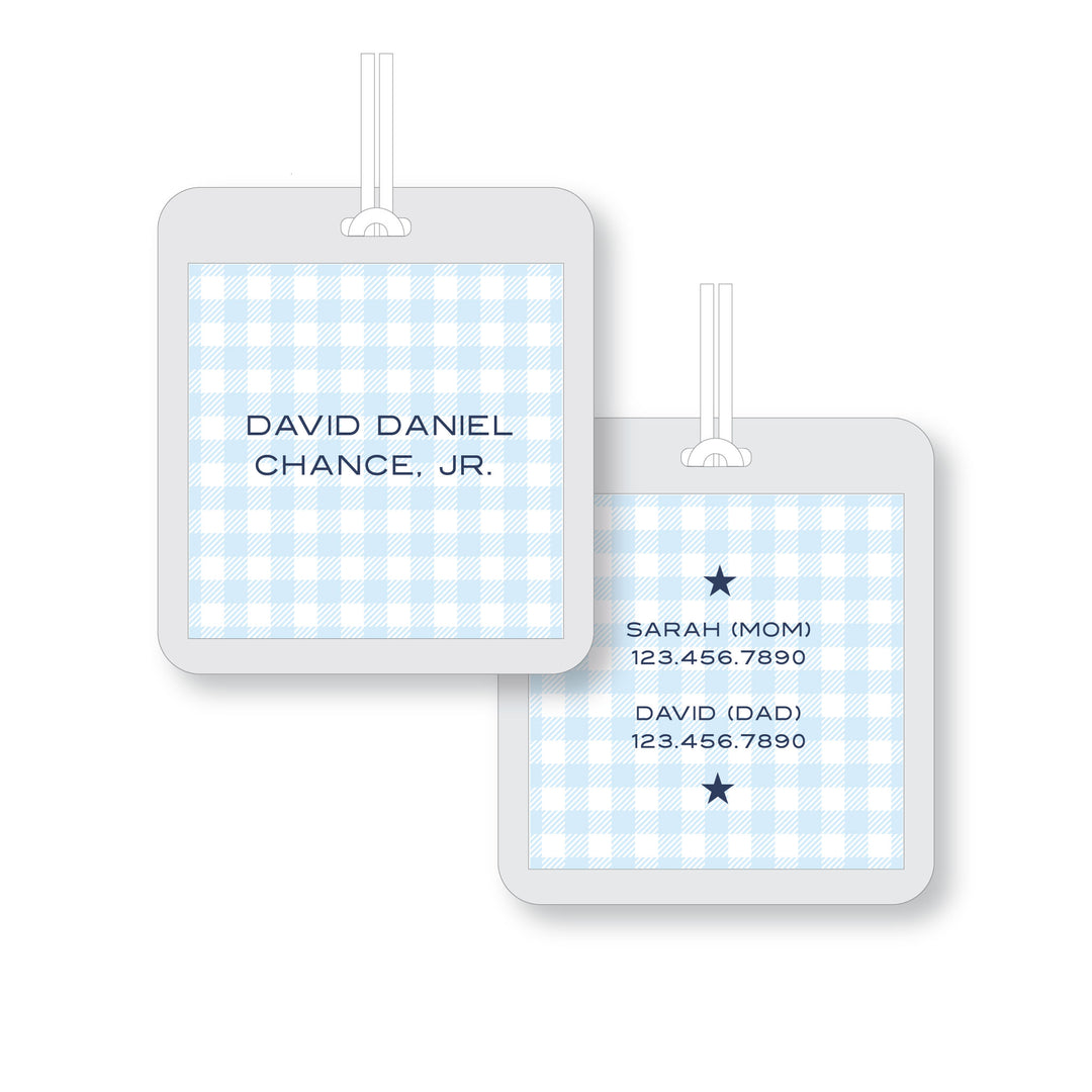 Gingham Laminated Tag