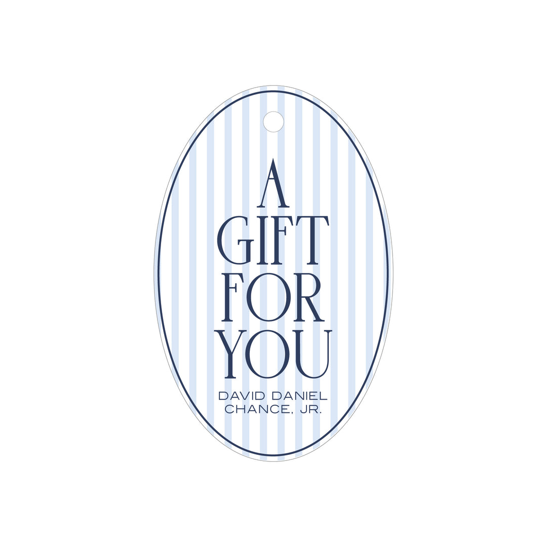 Oval Stripe Tag