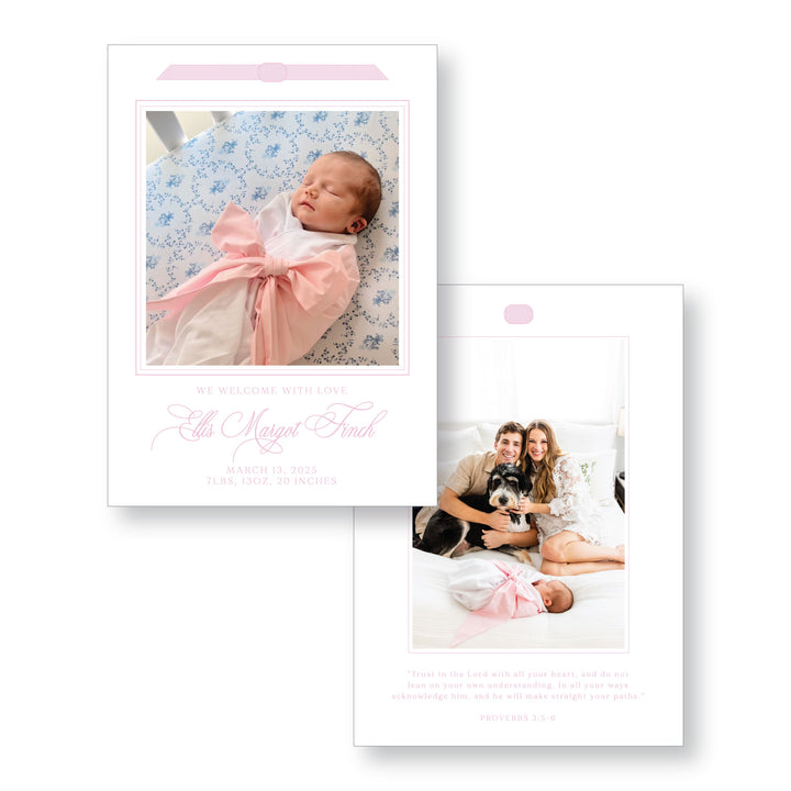 Ribbon Birth Announcement