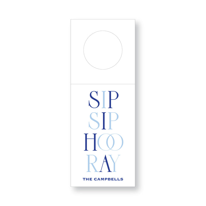 Sip Sip Wine Tag