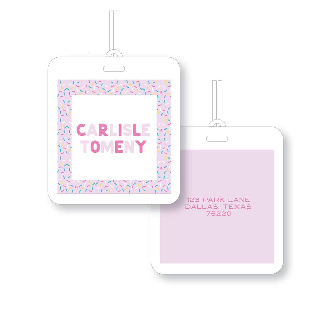Sprinkles Laminated Tag