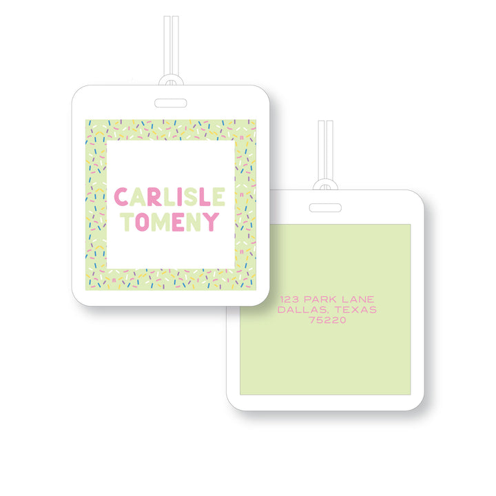 Sprinkles Laminated Tag