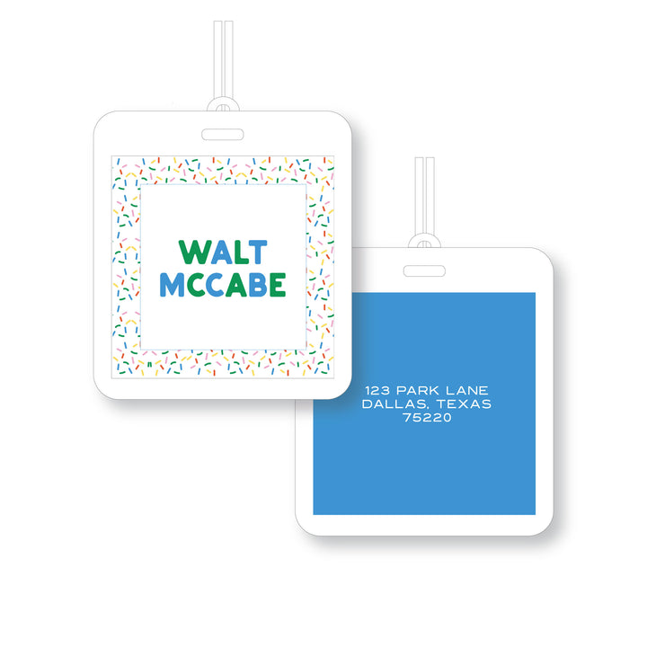 Sprinkles Laminated Tag