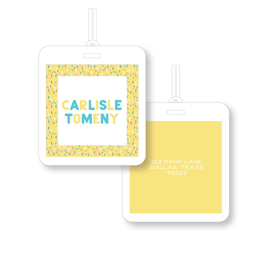 Sprinkles Laminated Tag