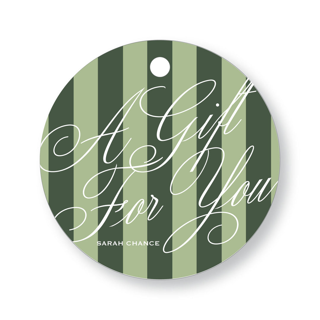 Stripe Circle Tag