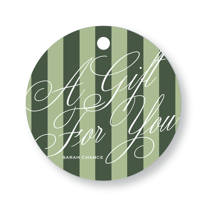 Stripe Circle Tag
