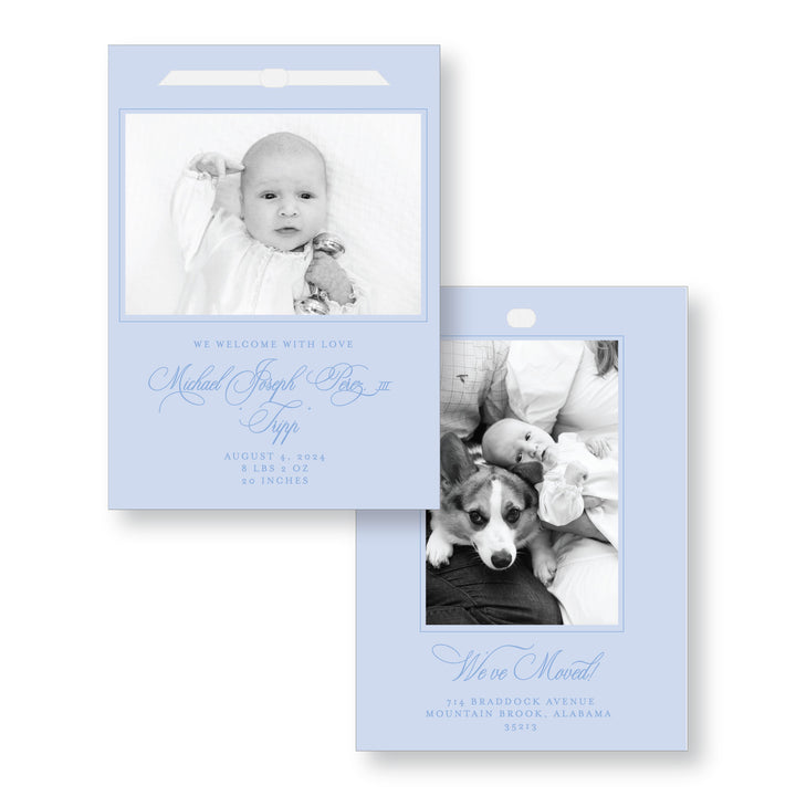 Ribbon Birth Announcement