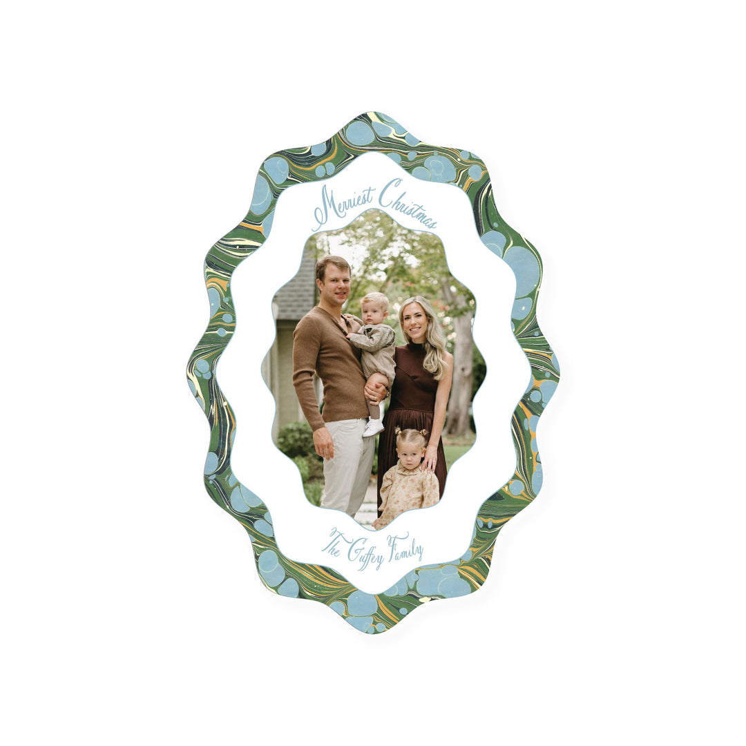 Wavy Oval Marble Card