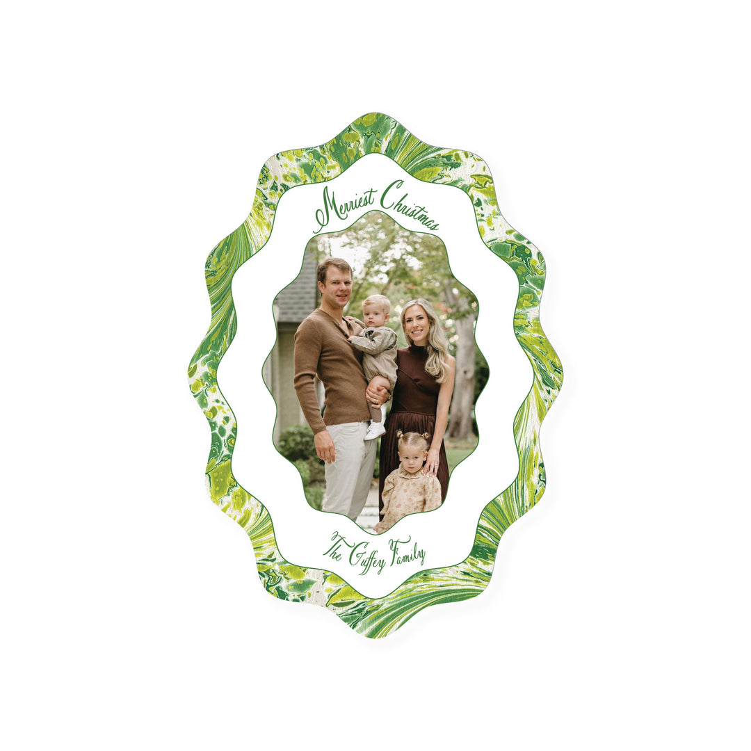 Wavy Oval Marble Card