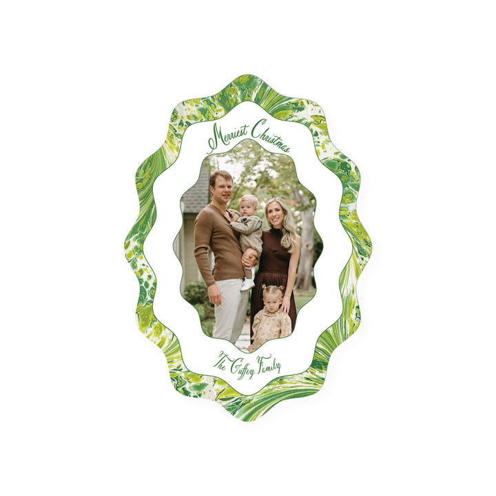 Wavy Oval Marble Card