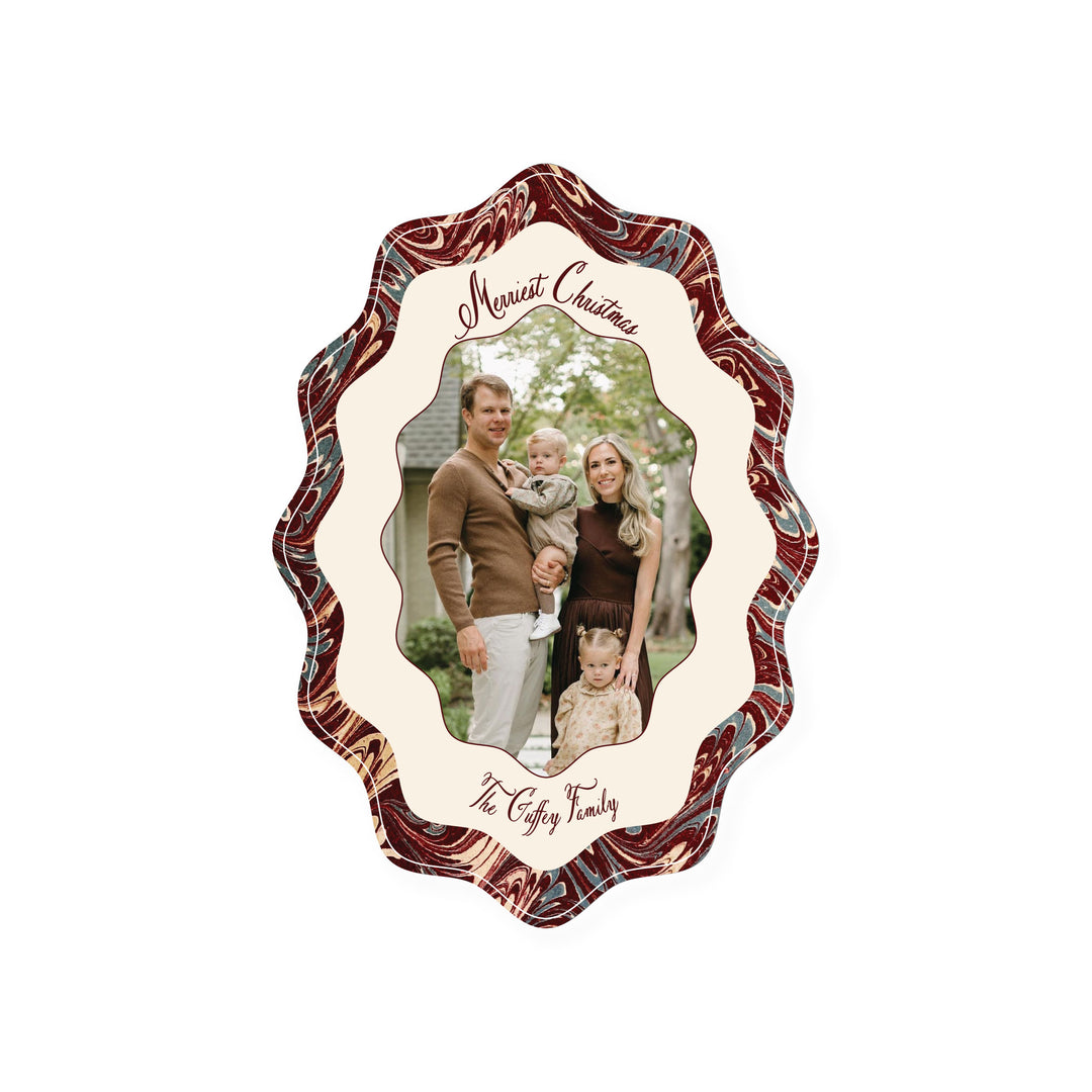 Wavy Oval Marble Card