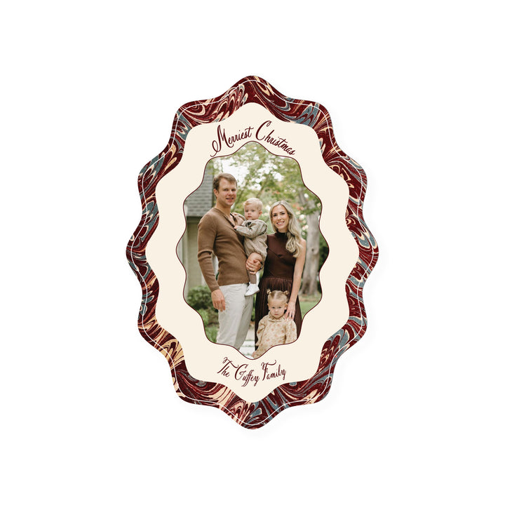 Wavy Oval Marble Card