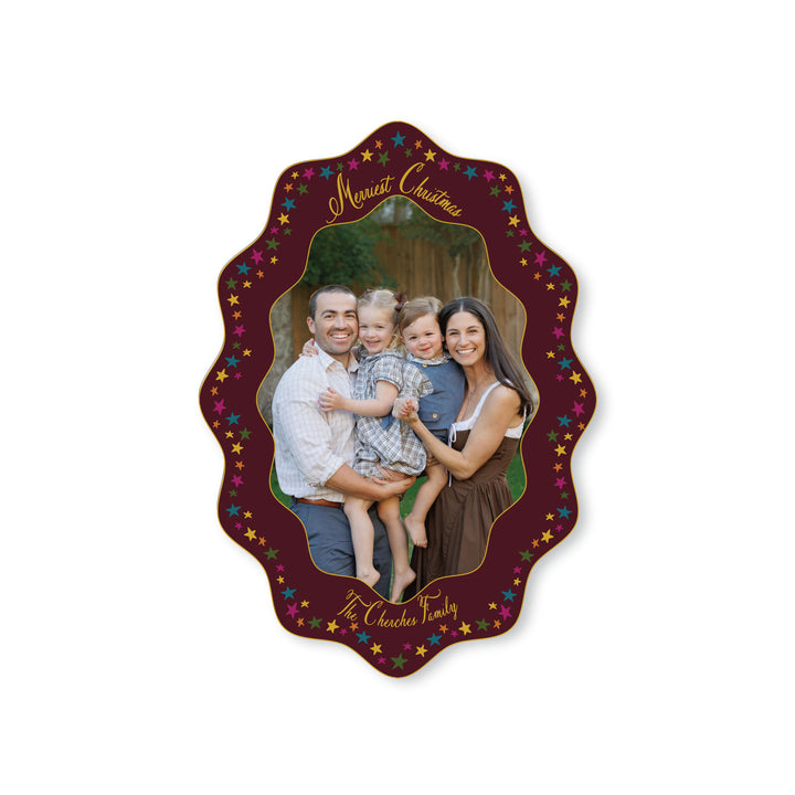 Wavy Oval Multi Star Card