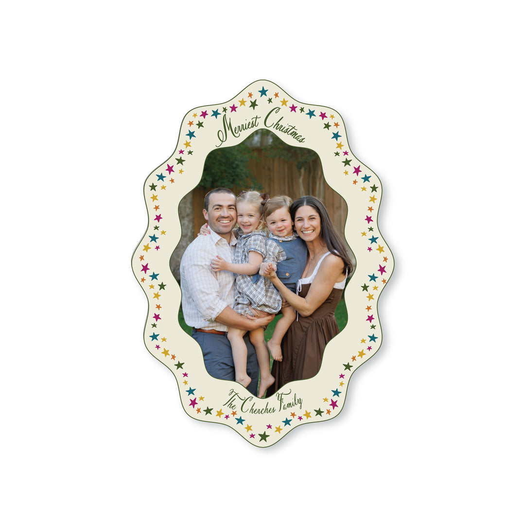Wavy Oval Multi Star Card