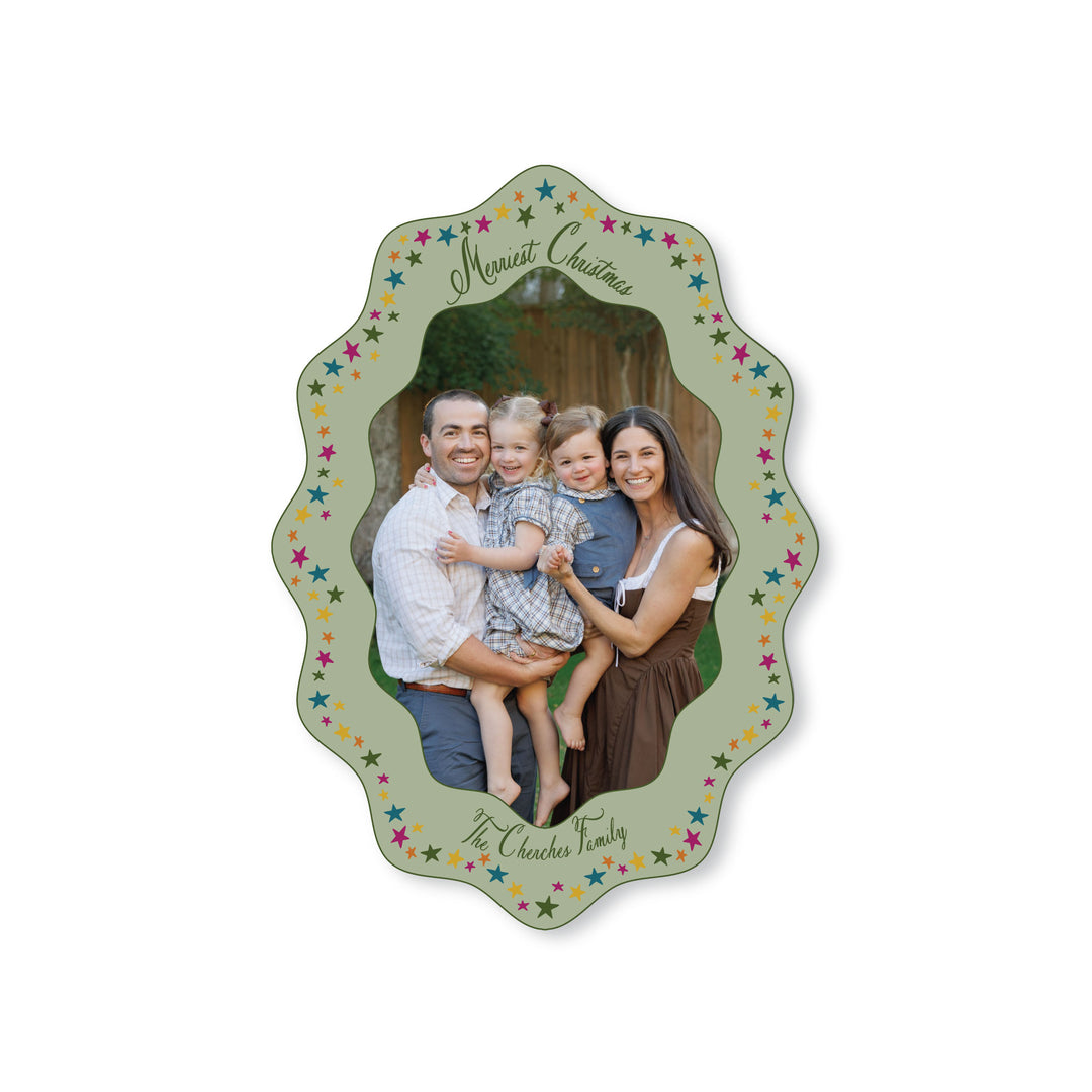Wavy Oval Multi Star Card
