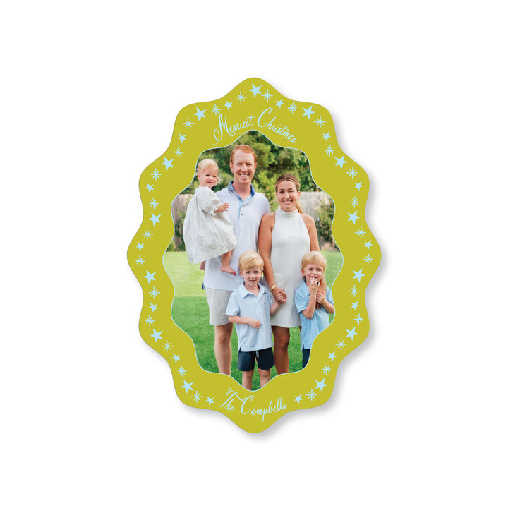 Wavy Oval Star Card