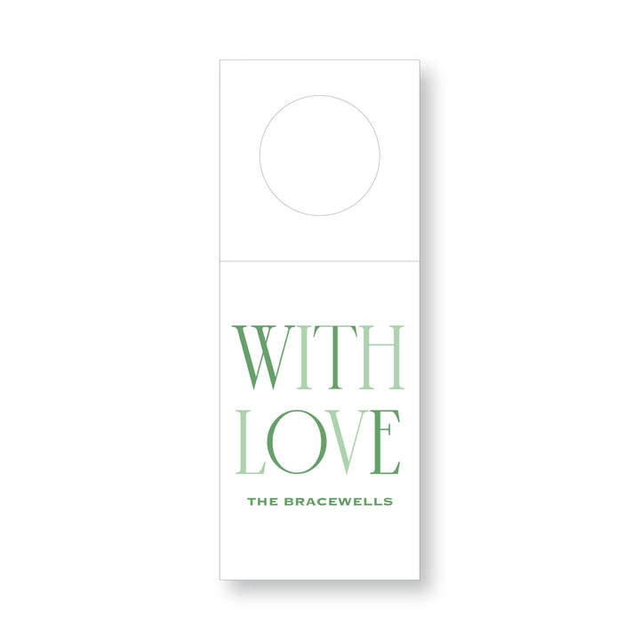 With Love Wine Tag